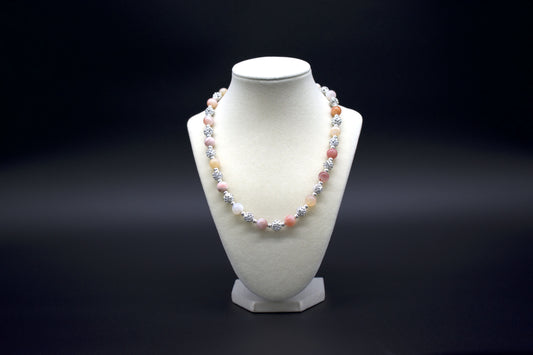 Peach Aventurine Beaded Necklace - Ancient Wellness