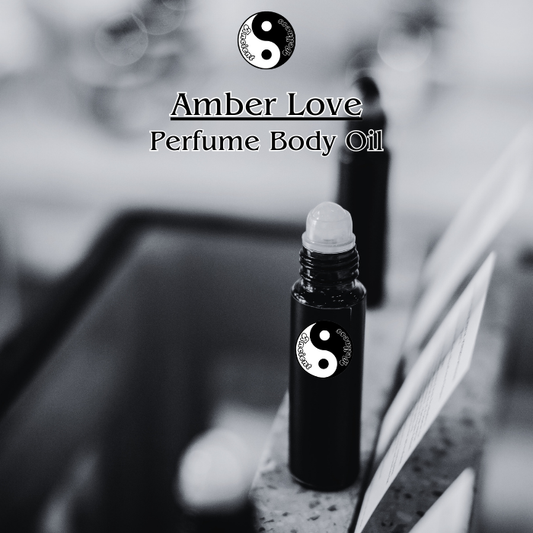 Amber Love Perfume Body Oil - Pure and Uncut Fragrance with Roll-On Applicator by Ancient Wellness, Made in the USA