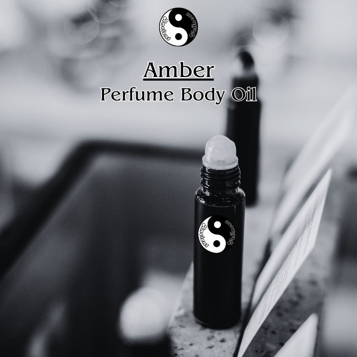 Amber Perfume Body Oil - Pure and Uncut Fragrance with Roll-On Applicator by Ancient Wellness, Made in the USA