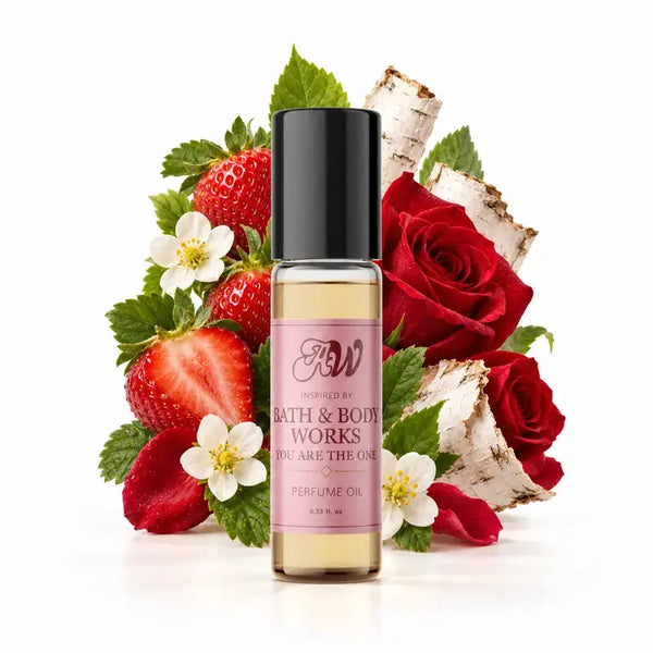 Ancient Wellness women’s alcohol-free perfume oil inspired by Bath & Body Works: You Are The One with fragrance notes and bottle