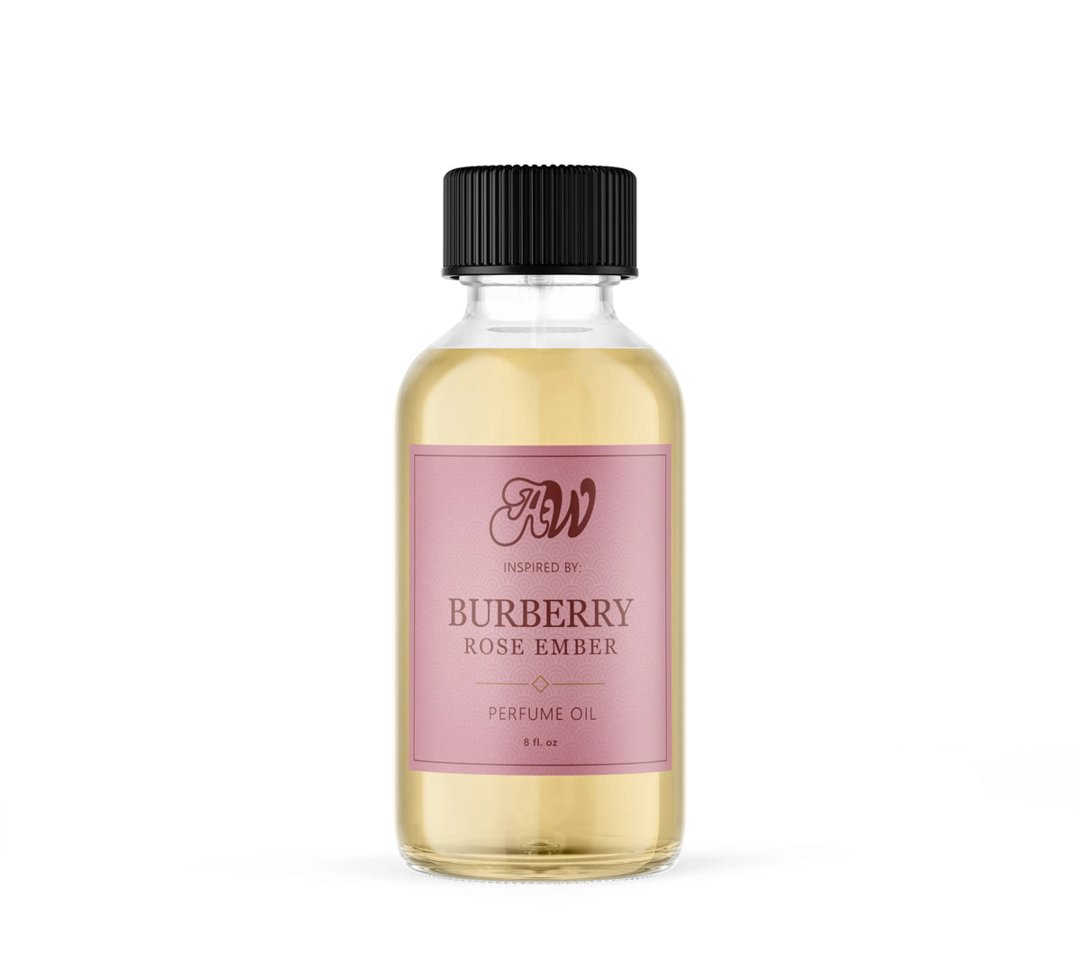 Ancient Wellness women’s alcohol-free perfume oil inspired by Burberry: Rose Ember in a 8 fl. oz. bottle