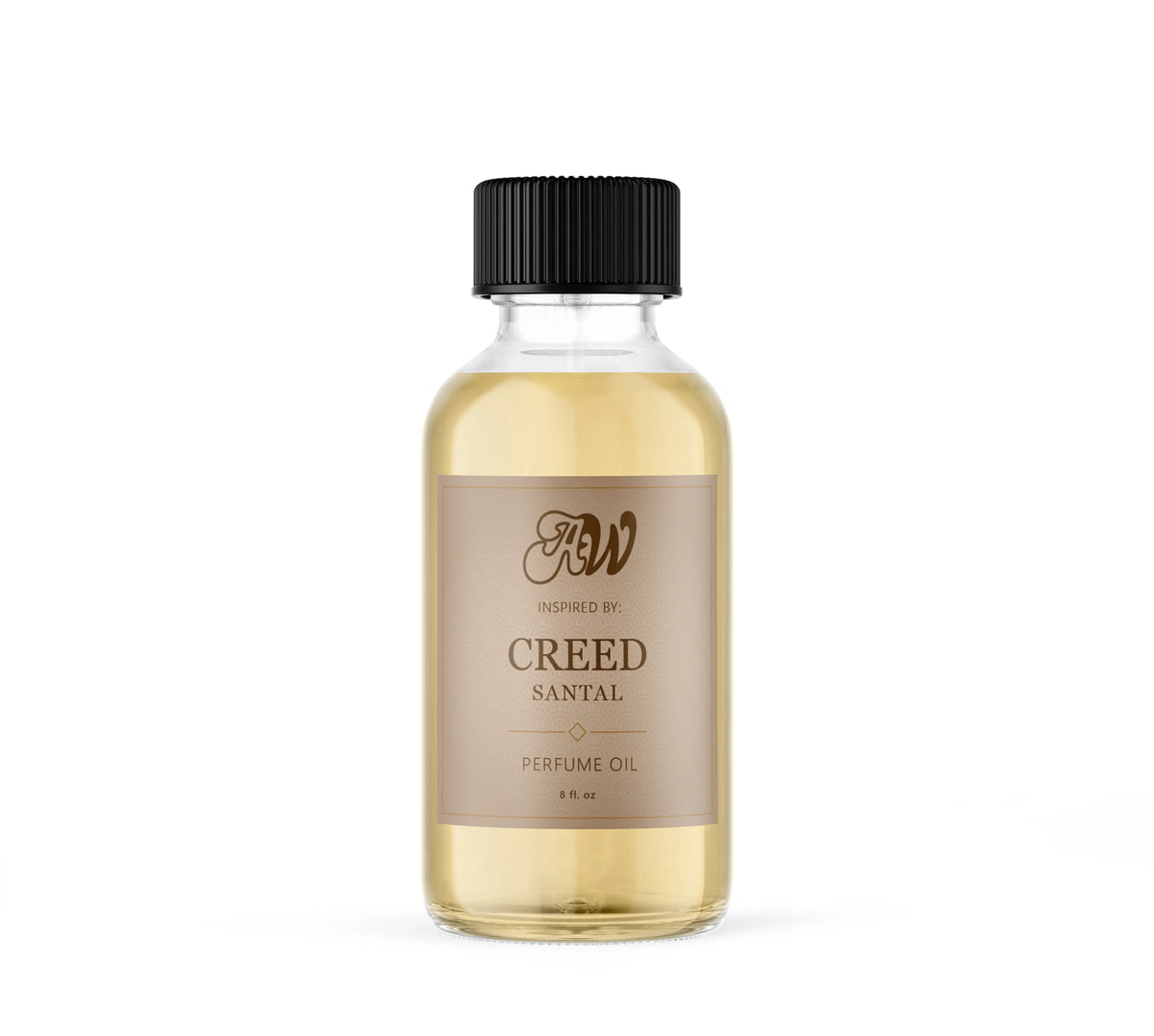 Ancient Wellness unisex alcohol-free perfume oil inspired by Creed: Santal in a 8 fl. oz. bottle