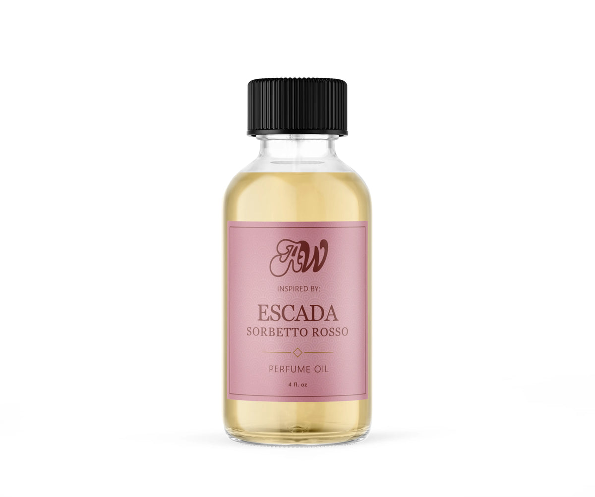 Ancient Wellness women’s alcohol-free perfume oil inspired by Escada: Sorbetto Rosso in a 4 fl. oz. bottle