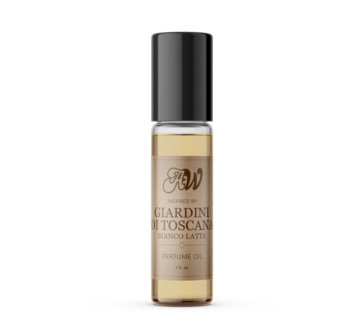 Ancient Wellness unisex alcohol-free perfume oil inspired by Giardini Di Toscana: Bianco Latte in a 1 fl. oz. bottle
