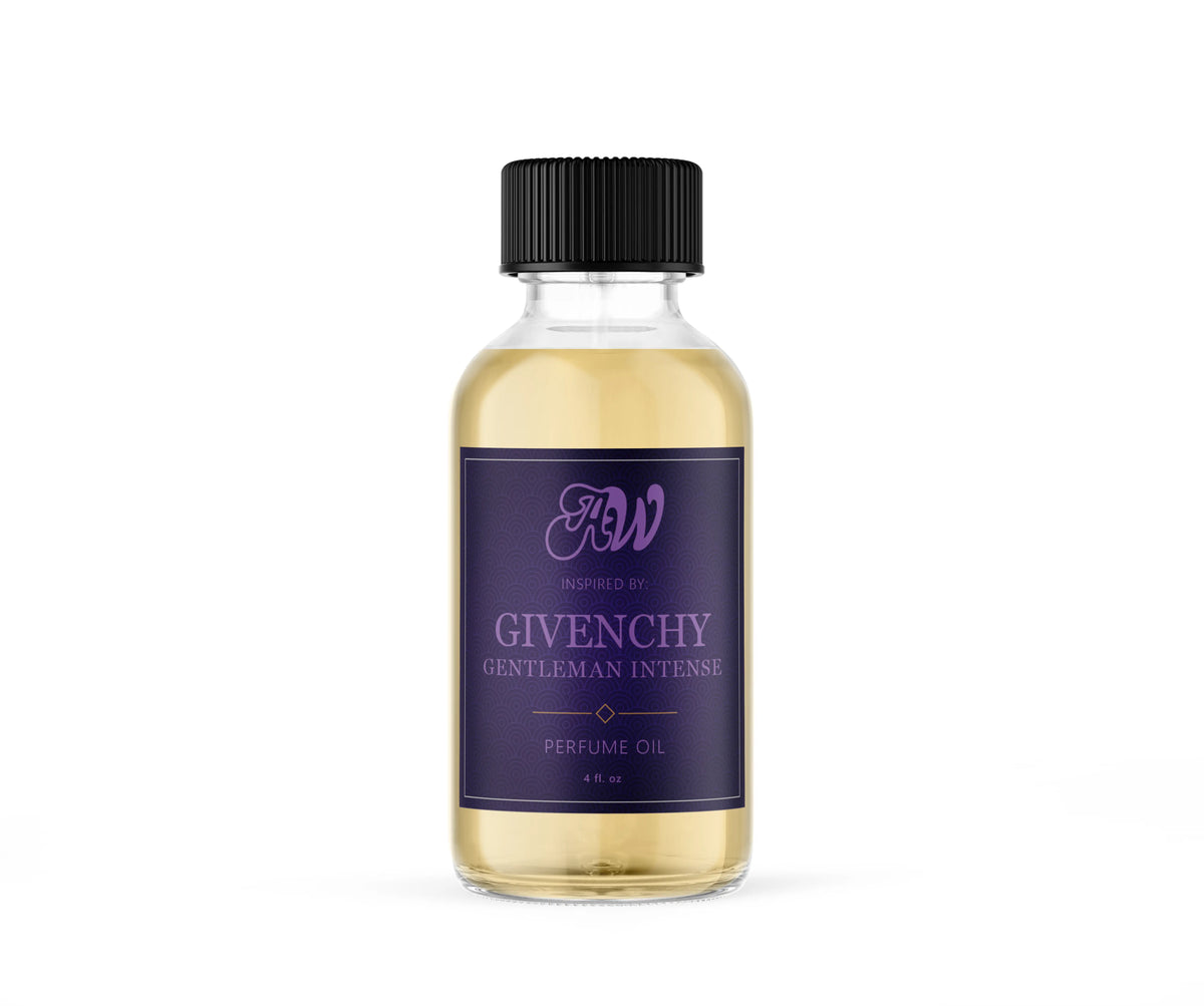 Ancient Wellness men’s alcohol-free perfume oil inspired by Givenchy: Gentleman Intense in a 4 fl. oz. bottle