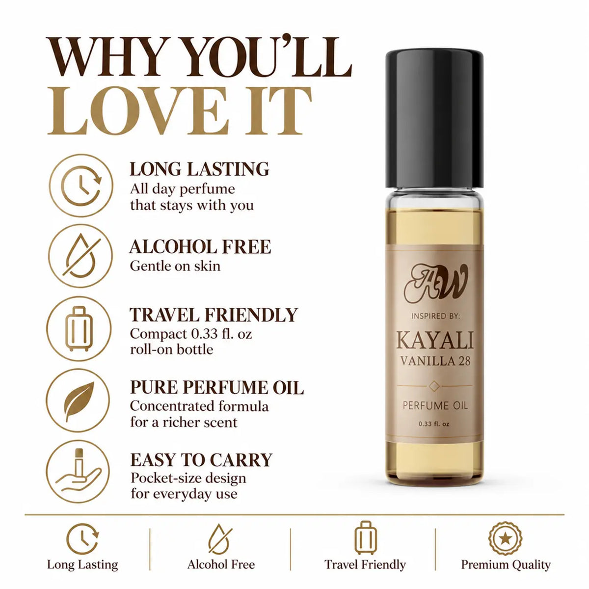 Vanilla 28 perfume oil benefits - alcohol-free concentrated fragrance