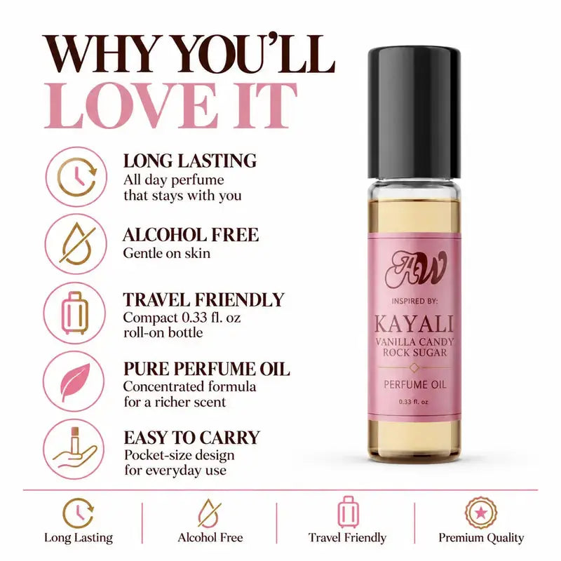 Vanilla Candy Rock Sugar perfume oil benefits - alcohol-free concentrated fragrance