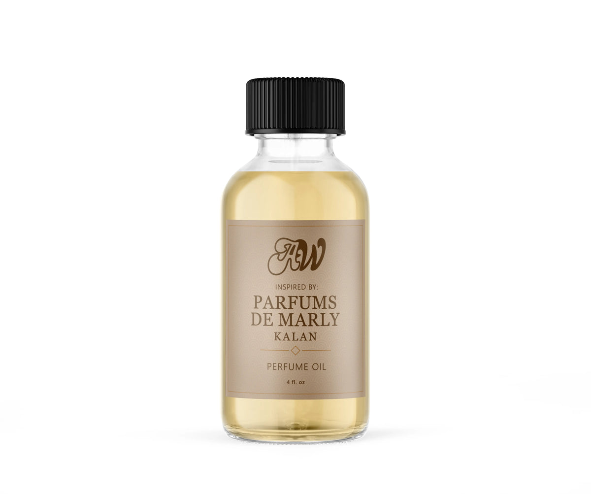 Ancient Wellness unisex alcohol-free perfume oil inspired by Parfums De Marly: Kalan in a 4 fl. oz. bottle
