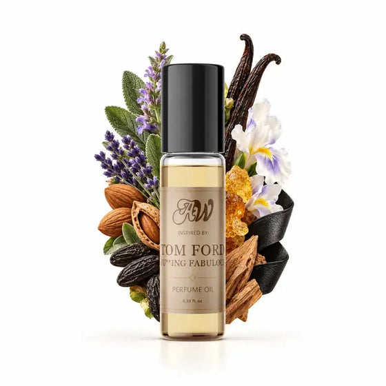 Ancient Wellness unisex alcohol-free perfume oil inspired by Tom Ford: Fu**Ing Fabulous with fragrance notes and bottle
