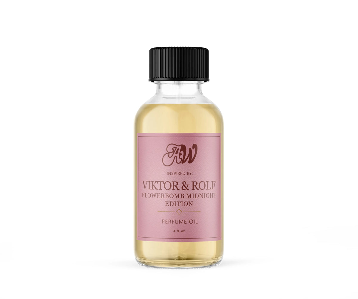 4 fl oz Flowerbomb Midnight Edition perfume oil bottle