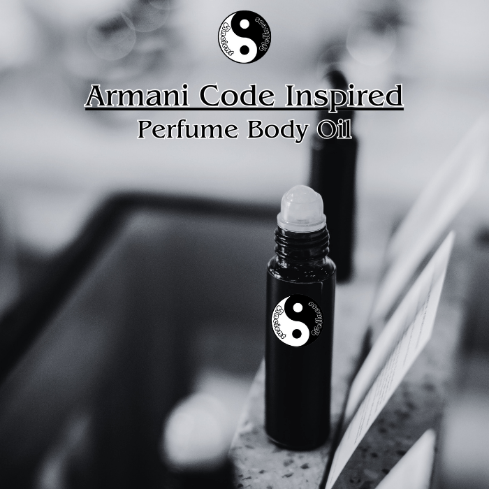 Armani Code Inspired Uncut and Pure Perfume Body Oil by Ancient Wellness - A bold and sensual fragrance with citrus, lavender, amber, and tonka bean notes.