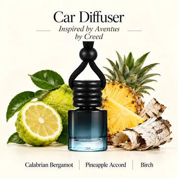 Aventus inspired by Creed car diffuser with Calabrian bergamot, pineapple accord and birch