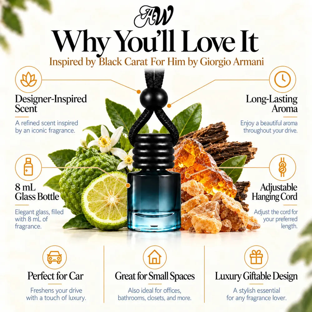 Why You’ll Love It benefits for Black Carat For Him inspired car diffuser