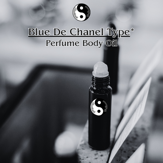 Bleu de Chanel Type Perfume Body Oil - Pure and Uncut Fragrance with Roll-On Applicator by Ancient Wellness, Made in the USA