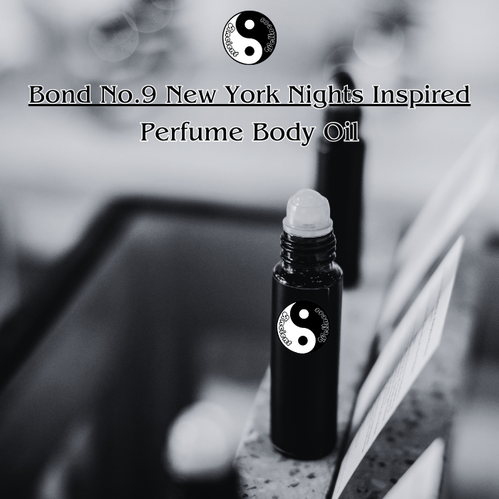 Bond No. 9 New York Nights Inspired Uncut and Pure Perfume Body Oil by Ancient Wellness - A luxurious fragrance with sea notes, caramel, and sandalwood.