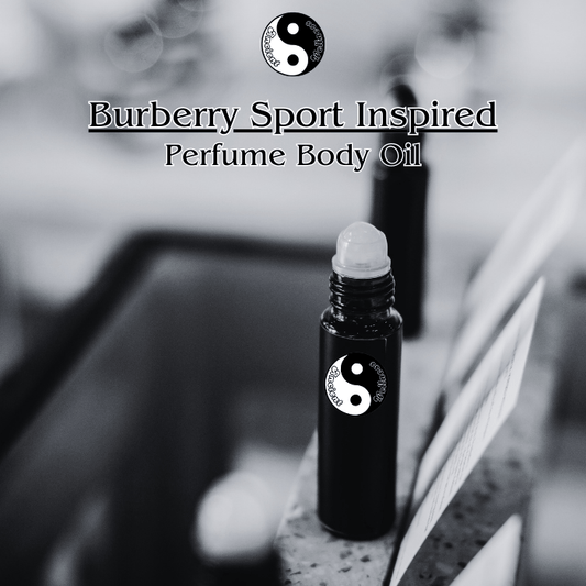 Burberry Sport Inspired Uncut and Pure Perfume Body Oil by Ancient Wellness - A fresh and dynamic fragrance with ginger, grapefruit, and cedarwood notes.