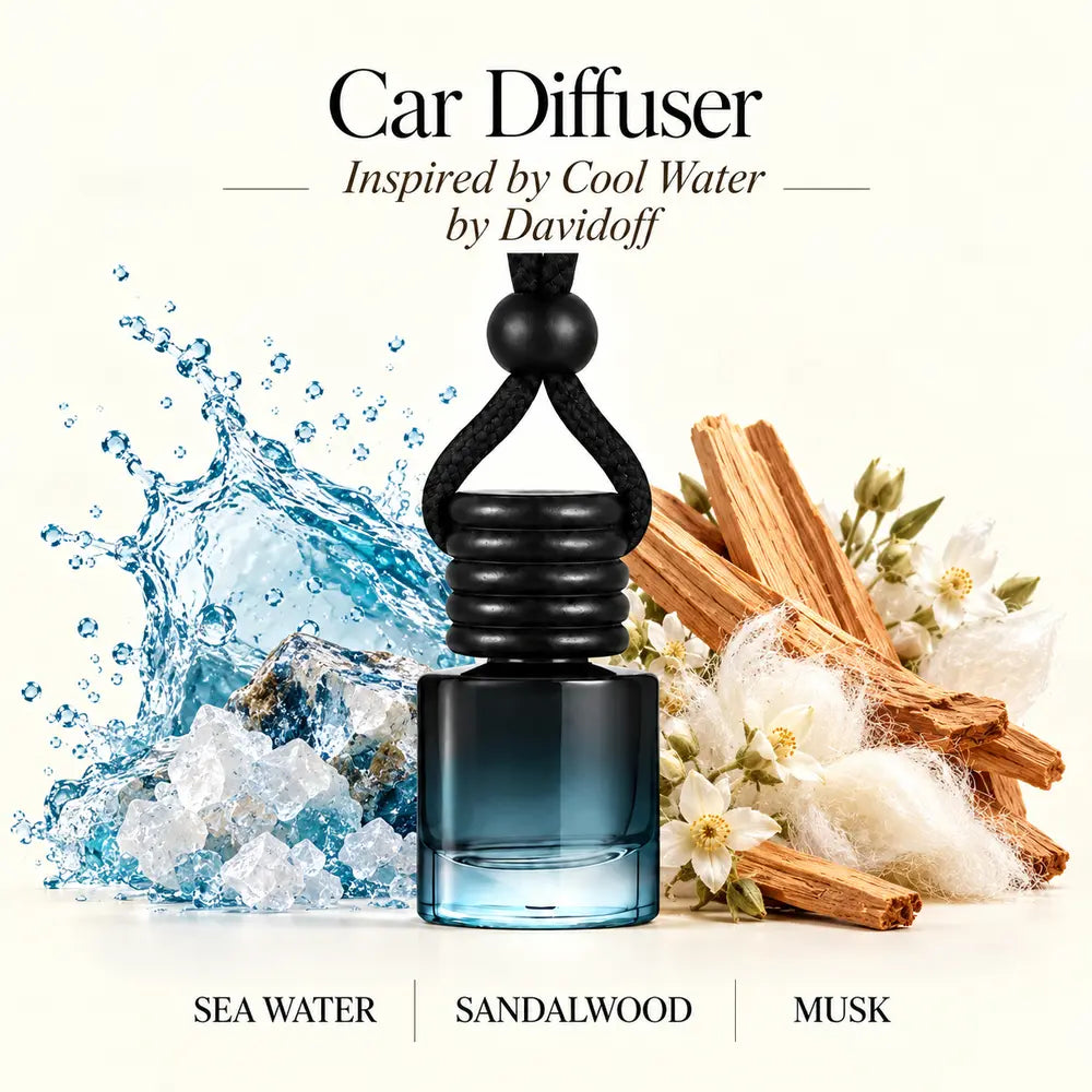 Cool Water inspired by Davidoff car diffuser with sea water, sandalwood and musk