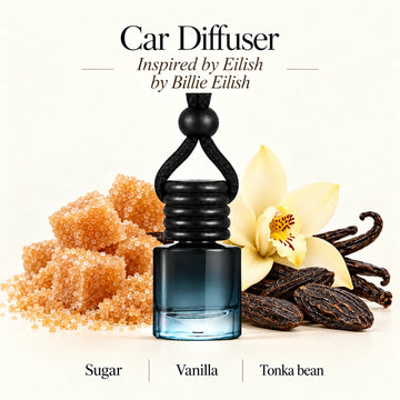 Eilish Inspired by Billie Eilish car diffuser with Sugar, Vanilla, Tonka bean scent imagery by Ancient Wellness