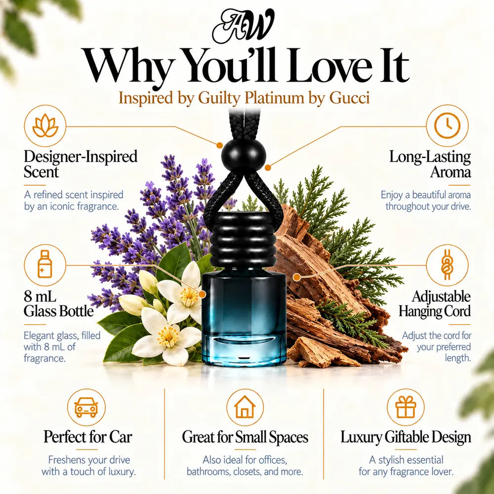 Why You’ll Love It benefits for Guilty Platinum inspired car diffuser