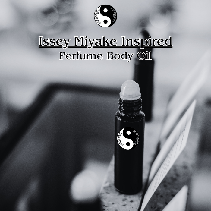 Issey Miyake Inspired Uncut and Pure Perfume Body Oil by Ancient Wellness - A fresh and harmonious fragrance with yuzu, lily, and amber notes.