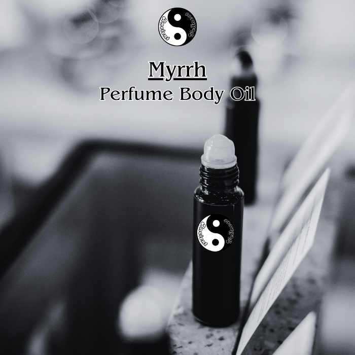 Myrrh Uncut and Pure Perfume Body Oil by Ancient Wellness - A warm and grounding fragrance with resin, amber, and musk notes.