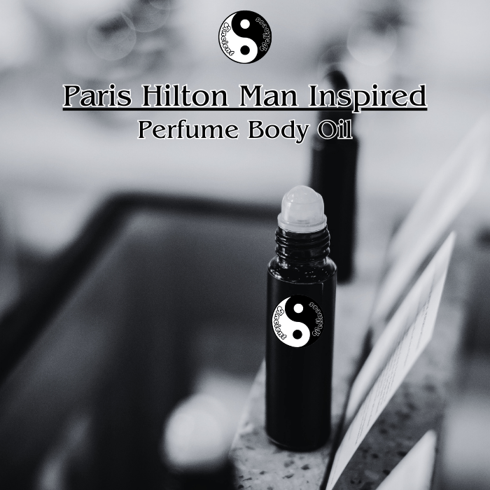 Paris Hilton Man Inspired Uncut and Pure Perfume Body Oil by Ancient Wellness - A fresh and confident fragrance with mango, sage, and amber notes.