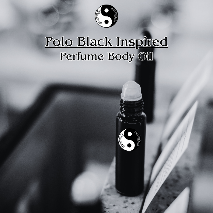 Polo Black Inspired Uncut and Pure Perfume Body Oil by Ancient Wellness - A bold and masculine fragrance with mango, sage, and tonka bean notes.