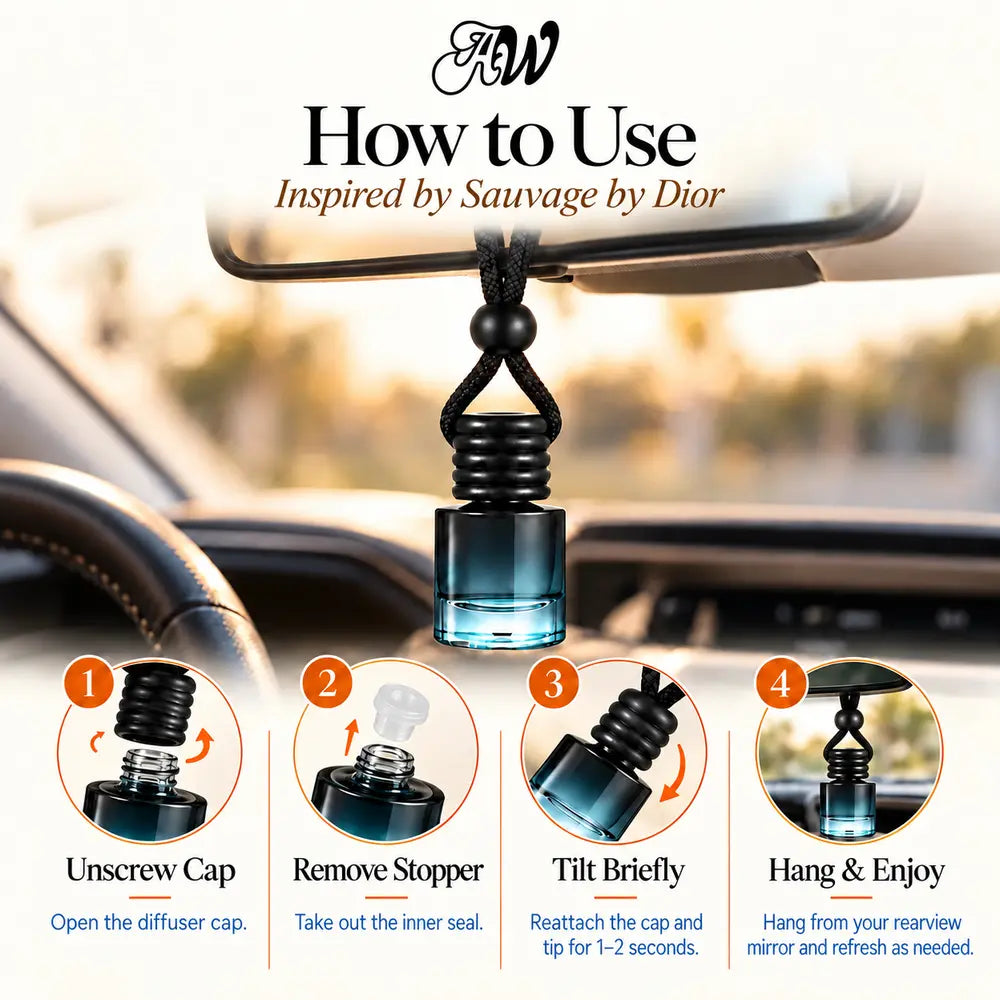 How to use the Sauvage inspired by Dior hanging car diffuser