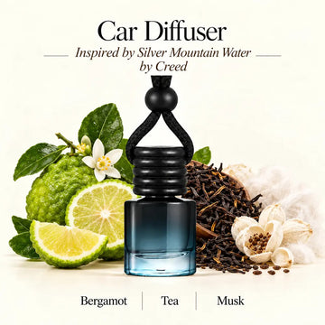 Silver Mountain Water inspired by Creed car diffuser with bergamot, tea and musk